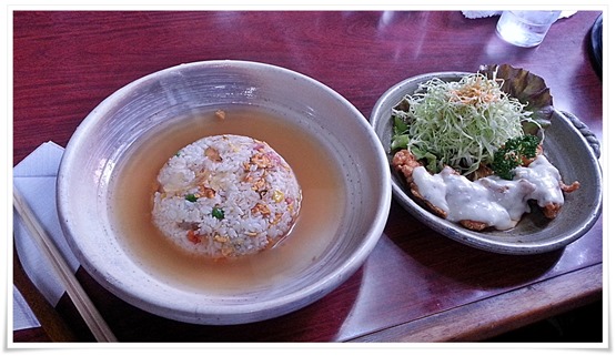 スープ炒飯＆チキン南蛮セット＠異太利亜