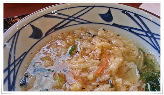 丸亀製麺 天カススープ
