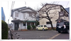 店舗前の駐車場＠cafe 桜亭