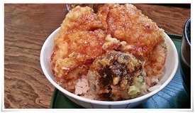 ミニ天丼＠小倉うどん竜屋