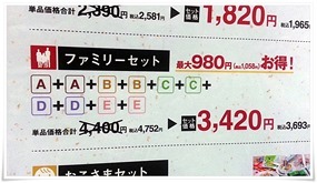 ファミリーセットメニュー＠どんどん亭 陣山店