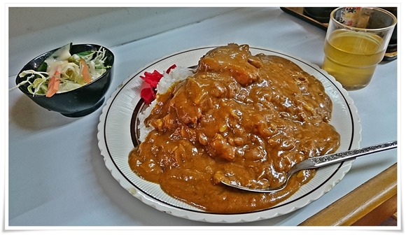 カツカレー大盛り全景＠お食事処 西京