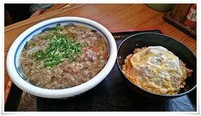 肉うどん＆ミニカツ丼＠うどん満月 陣原駅前店