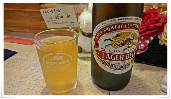 瓶ビールで乾杯@居酒屋ゆたか 瓶ビールで乾杯@居酒屋ゆたか
