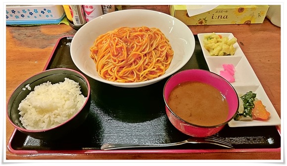 ナポリパスタ定食麺三倍＠ちゅんちゅん食堂