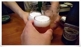 ビールで乾杯＠旅館やまの湯