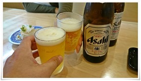 瓶ビールで乾杯＠くら寿司 小倉到津店