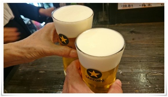 生ビールで乾杯@たたんばぁ大分店 生ビールで乾杯@たたんばぁ大分店
