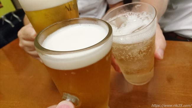 乾杯＠辛味噌鉄板スタミナ亭