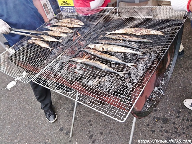 釜石直産サンマの炭火焼き