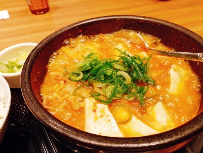 豚キムチスン豆腐＠韓丼 北九州黒崎店