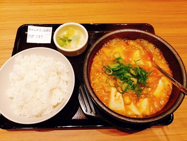 豚キムチスン豆腐定食＠韓丼 北九州黒崎店