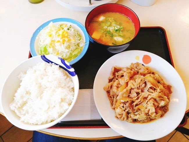 お肉どっさりグルメ豚汁セット＠松屋穴生店